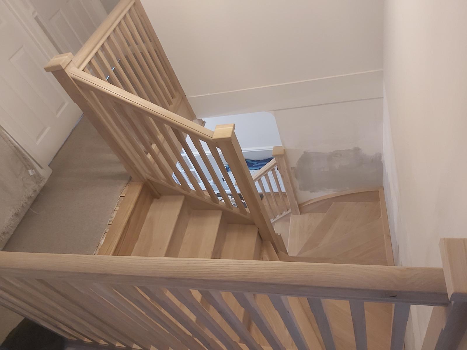 Oak Staircase and Handrail Install