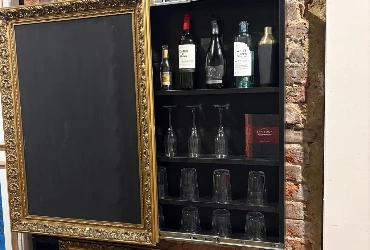 Mirror and bar box joinery by Made in Brittin